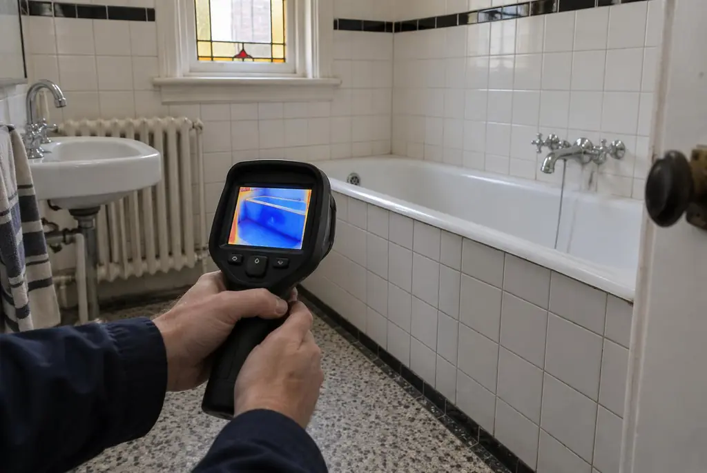 Lekdetectie Arnhem – onderzoek in een badkamer van een oudere woning